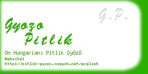 gyozo pitlik business card