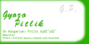 gyozo pitlik business card